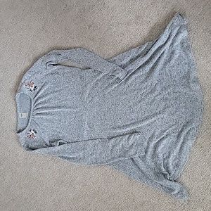 Girls long sleeve floral detail dress